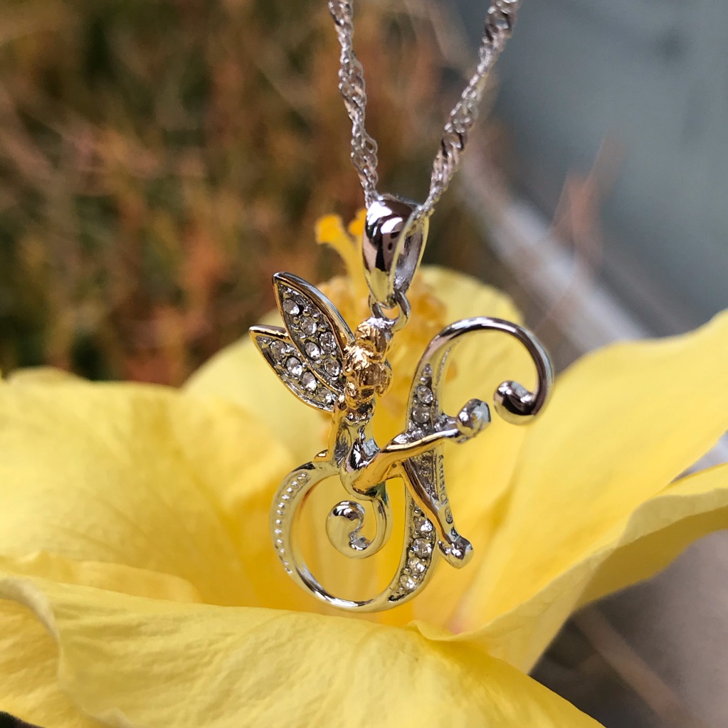 Enchanted Tinkerbell “S” Pendant On 925 Necklace
